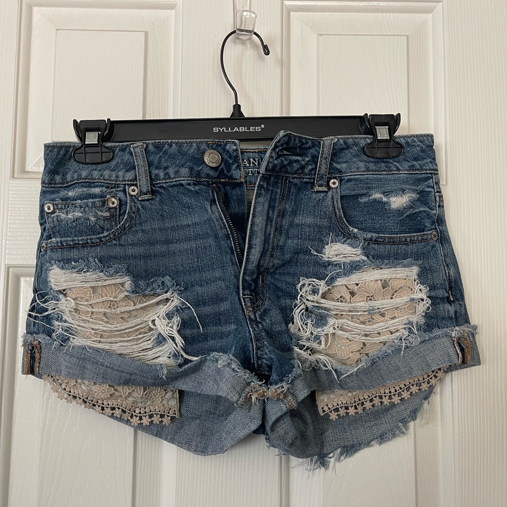 Size 8 American Eagle Outfitters Ripped Denim Shorts